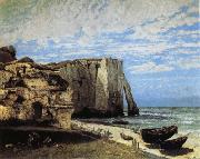 Courbet, Gustave The Cliff at Etretat after the Storm oil painting artist